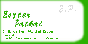 eszter patkai business card